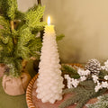10.5"H Ivory Christmas Tree Flameless Wax Candle-BOGO OFFER