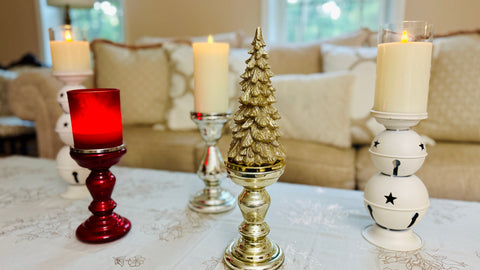 Holiday Candle Holders and Flameless Candles