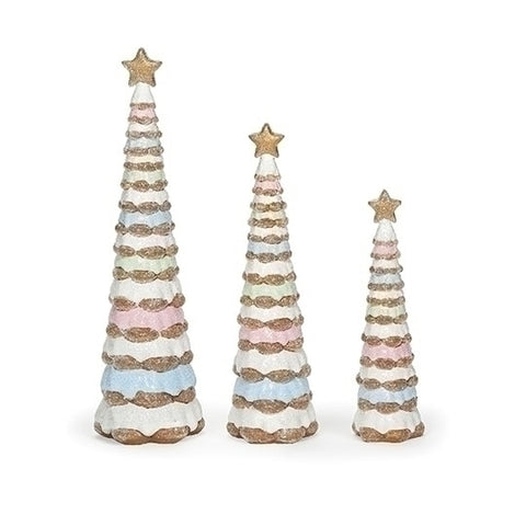 Set of 3 Frosted Gingerbread Trees for Just Jill