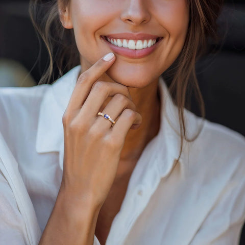 Ross Simons .40 Carat Tanzanite and .10 ct. t.w. White Zircon Ring