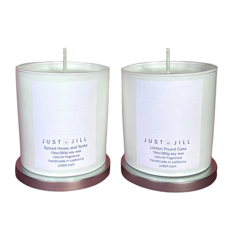 Just Jill Scented Candles Spiced Honey Tonka and Lemon Pound Cake (2 pack)