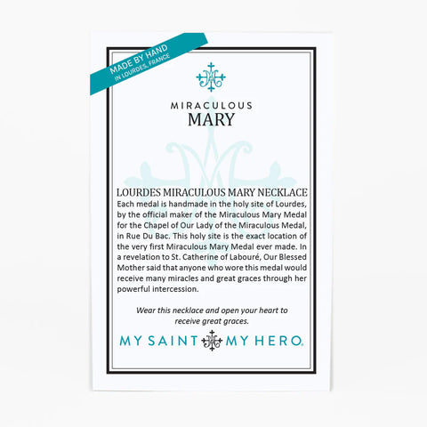 My Saint My Hero Lourdes Miraculous Mary Necklace
