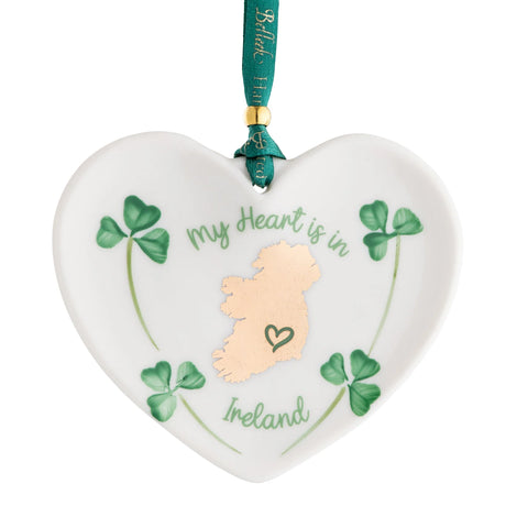 Belleek Set of 2 Irish Hanging Ornaments