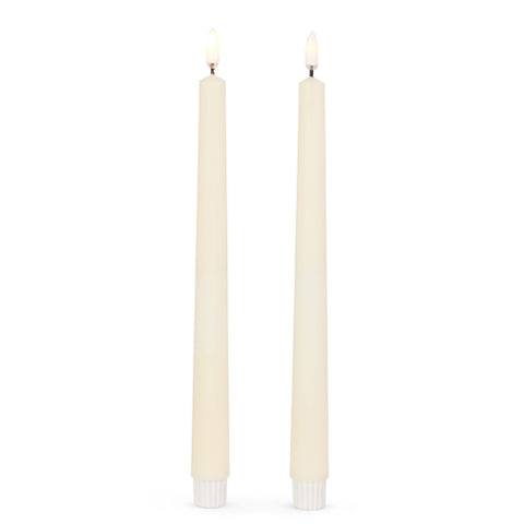 Set of 2 Taper Flameless Candles w/ Remote for Just Jill