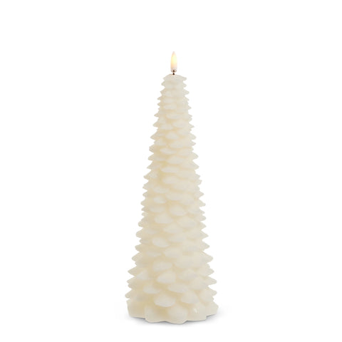 10.5"H Ivory Christmas Tree Flameless Wax Candle-BOGO OFFER