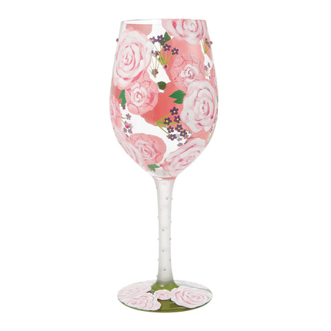Lolita Pretty as a Peony Hand-Painted Wine Glass
