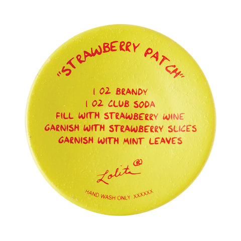 Lolita Strawberry Patch Hand-Painted Wine Glass