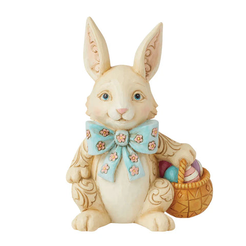 Jim Shore Easter Bunny with Bow Print Figurine