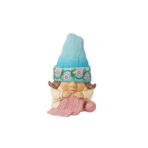 Jim Shore Knitting Hat Gnome Figurine
