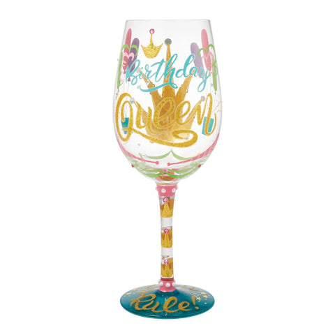 Lolita Birthday Queen Hand-Painted Wine Glass