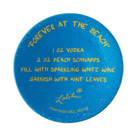 Lolita Forever at the Beach Hand Painted Wine Glass