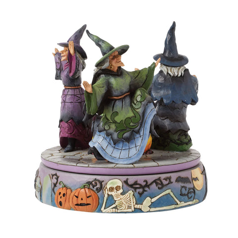 Jim Shore Witches Rotating Cauldron Figurine