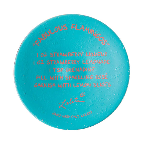 Lolita Hand-Painted Fabulous Flamingos Wine Glass