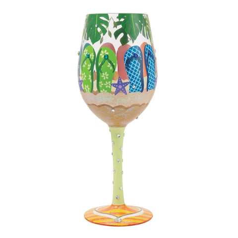 Lolita Stuck in the Sand Hand-Painted Wine Glass