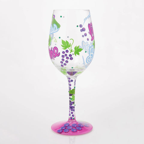 Lolita Life is Better with Wine Hand Painted Wine Glass