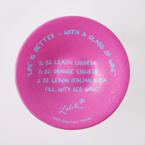 Lolita Life is Better with Wine Hand Painted Wine Glass