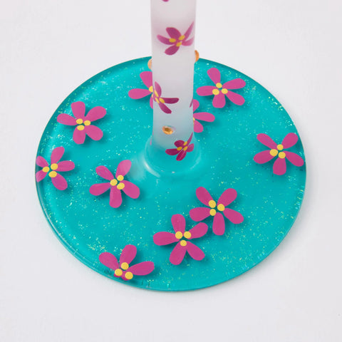 Lolita Dance of the Dragonflies Hand Painted Wine Glass