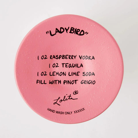 Lolita Ladybird Hand Painted Wine Glass