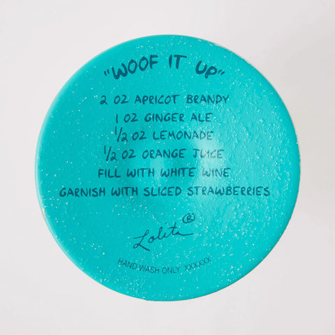 Lolita Woof it Up Hand Painted Wine Glass