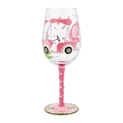 Lolita Queen of the Green Hand Painted Wine Glass