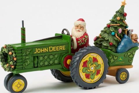 Jim Shore Santa Driving a Tractor Figurine