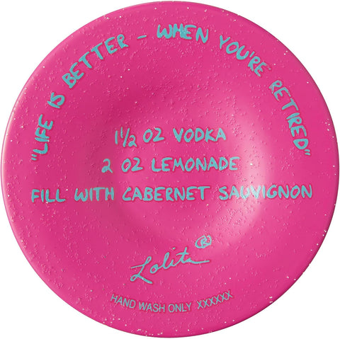 Lolita Life When Retired Hand-Painted Wine Glass