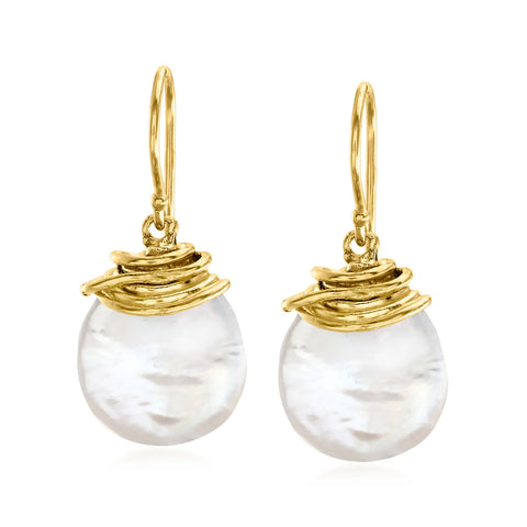 Ross-Simons Coin Pearl Earrings
