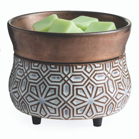 Candle Warmers Bronze 2-in-1 Fragrance Warmer with Just Jill Home Wax Melts