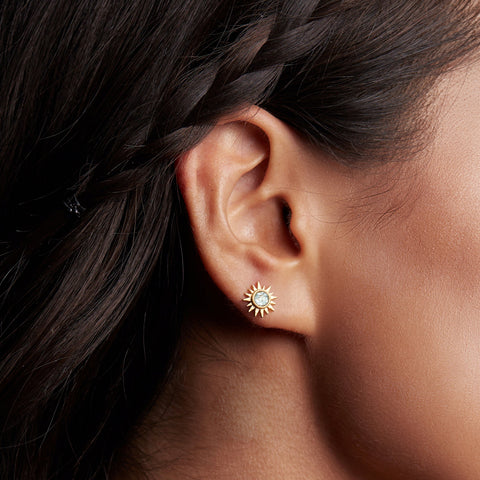 Satya Light Seeker Blue Topaz Starburst Earrings