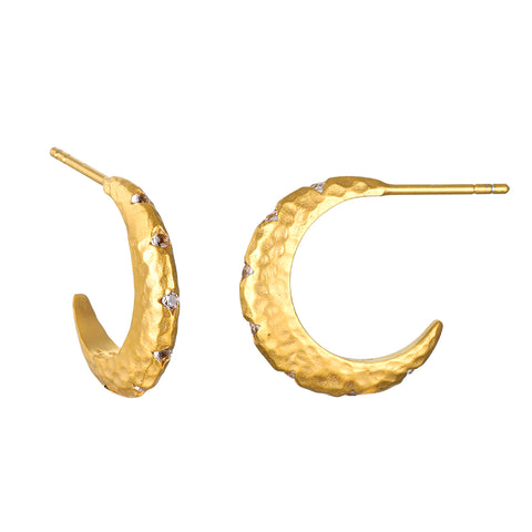 Satya Kindred Spirits Sparkling Moon Hoops