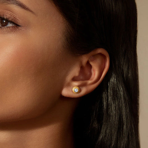 Satya Insightful Spirit White Topaz Stud Earrings