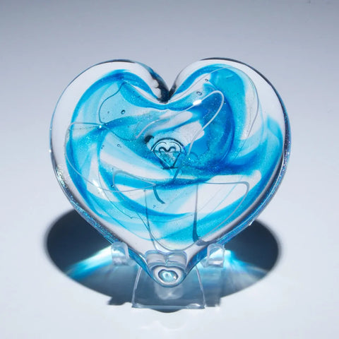 Epiphany Studios Enchanted Blue Ice Heart Paperweight of the Year 2025