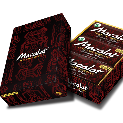 Macalat Sweet Dark Chocolate Bars-Sugar Free 12 pack