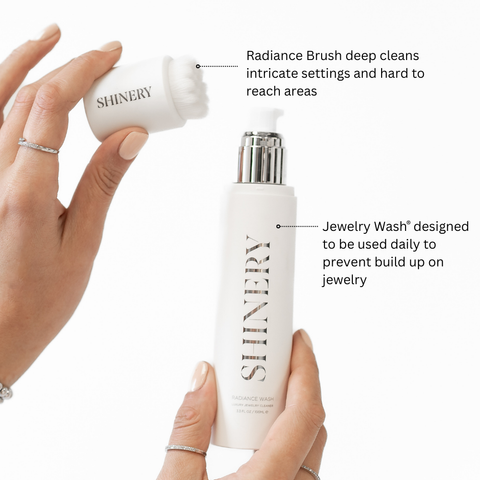 Shinery Radiance Wash Luxury Jewelry Cleaner and Brush Duo