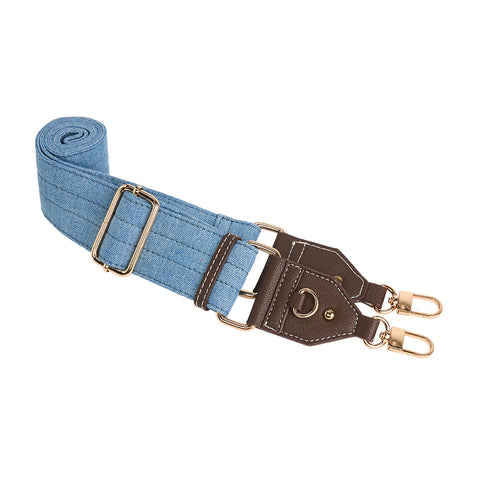 WanderFull HydroBag® HANDLE™- Football Embroidery on Denim with Gold Hardware