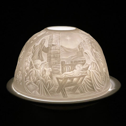 Luumii Lights Holiday Motif Porcelain Dome w/ LED Base