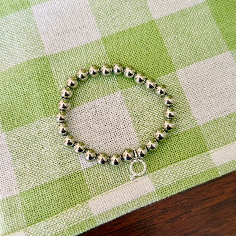 PowerBeads by jen 8mm Hematite Bracelet