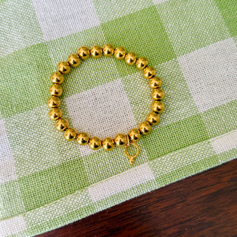 PowerBeads by jen 8mm Hematite Bracelet