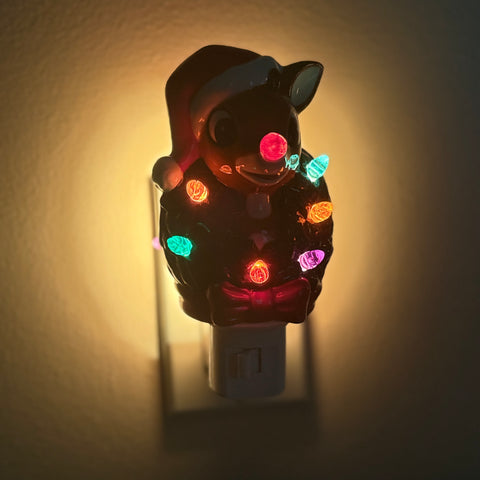 Rudolph Night Light with Wreath for Just Jill-BOGO OFFER