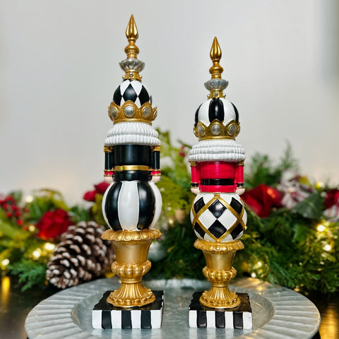 Set of 2 Majestic Nutcracker Topiaries for Just Jill