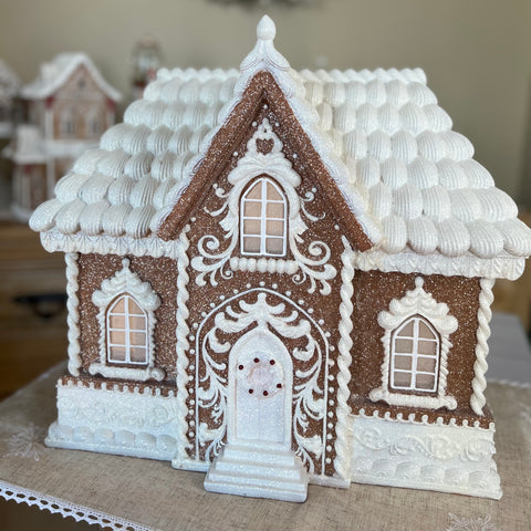 Holiday Gingerbread 16" H MEGA Mansion w/Frosted Roof for Just Jill