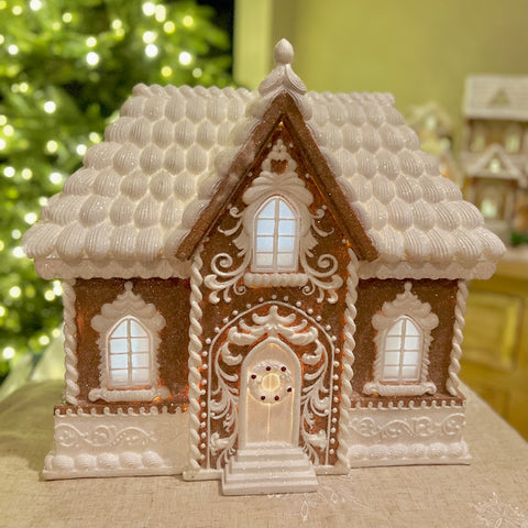 Holiday Gingerbread 16" H MEGA Mansion w/Frosted Roof for Just Jill