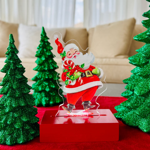 LED Light Up Vintage Santa Tabletop Decor for Just Jill-BOGO OFFER