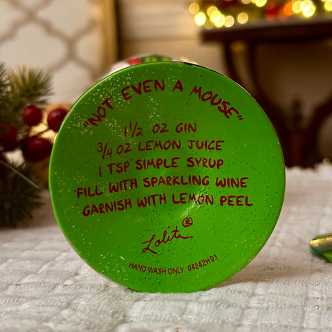 Lolita Not Even a Mouse Hand Painted Wine Glass