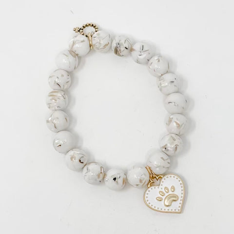 Powerbeads by jen Petites Mosaic Gold Quartz Agate Love of Animal Bracelet