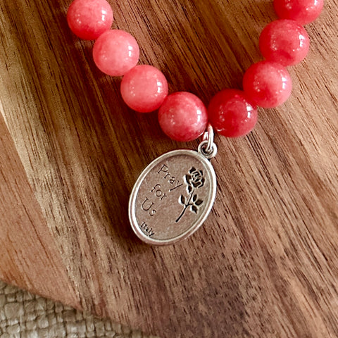 PowerBeads by jen Petites Breast Cancer Awareness Bracelet