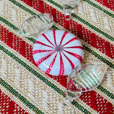Epiphany Glass Hand-Blown Peppermint Candy Ornament