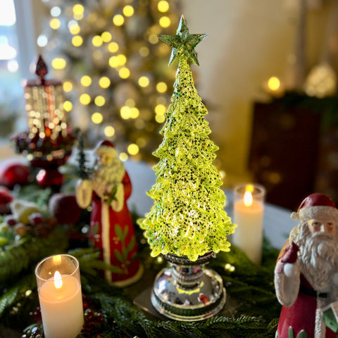 Lighted Glitter Green Tree for Just Jill