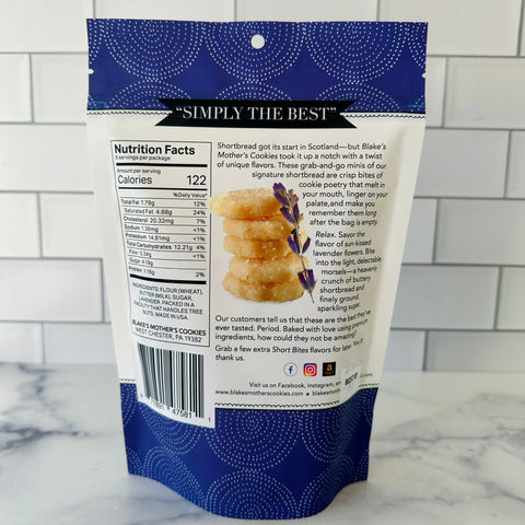 Blake's Mother's Lavender Shortbread Cookies 4 pack