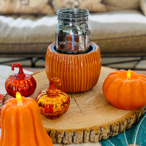 Candle Warmers Pumpkin Crock w/ Just Jill Wax Melts